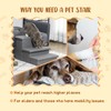 3-Steps Pet Stairs with Storage - Gray