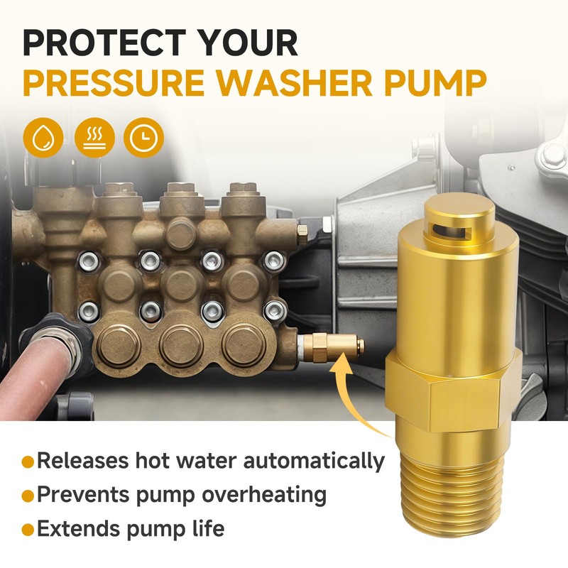 7101359 Pressure Washer Thermal Relief Valve, Compatible with Simpson Gas