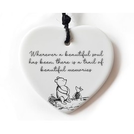 Wherever a beautiful soul has been there is a trail of beautiful memories Sorry For Your Loss Condolence Bereavement Keepsake Winnie Pooh Bear Ceramic