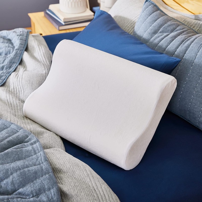 Sleep Innovations Memory Foam Contour Pillow, Queen Size, Head, Neck,