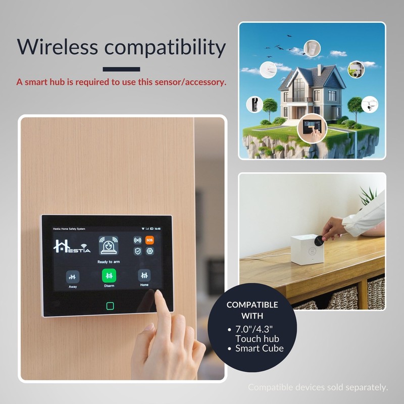 HESTIA Wireless Garage Door Sensor, Metal Shutter Door Alarm Garage