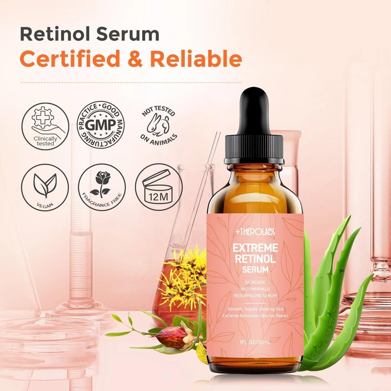 +1HEROLABS 1 Fl Oz Retinol Serum with Vitamin C and
