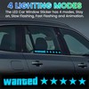 YnGia Wanted Car Stickers Led Car Sign Cool Car Glow