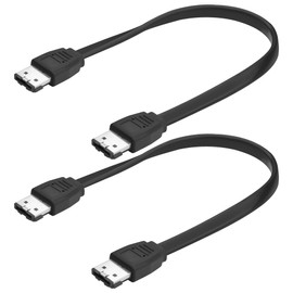ELFJMZP eSATA to eSATA Cable, 6Gbps SATA III Female to Female, Shielded External SATA Wire with Locking Latch, Hot Plug for HDD SSD Hard Drive Enclosure Optical Drive 30cm/11.8in(2Pack)