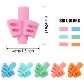 SANNIX 6 Stück Bleistiftgriffe für Kinder Handschrift, Stifthalter für Kinder, Handschriftgriff, ergonomische Trainings-Bleistiftgriffe, Schreibwerkzeug für Kleinkinder, Vorschüler, Kinder