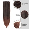Kyriena 15pcs Thick Dreadlock Extensions Single Ended, 24 inch 1cm