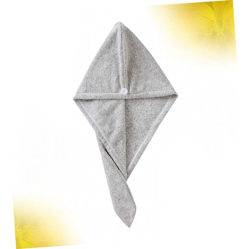 BIUDECO Super Absorbent Hair Drying Cap Grey Bamboo Charcoal Cap