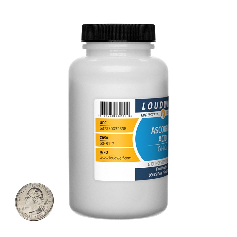 Loudwolf Ascorbic Acid / 8 Ounce Bottle / 99.9% Pure