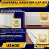DOJA Barcelona Radiator Mounting Set 1 x 1/2 White Kit