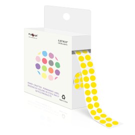 PARLAIM 1/4 Inch Circle Sticker Labels,1000 Stickers Round Color Coding Circle Dots Stickers, Adhesive Roll Dot Label for Inventory Organize, File Classification (Yellow)
