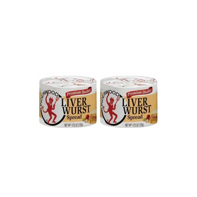 Underwood Premium Liverwurst Sandwhich Spread 4.25 Oz (Pack of 2)