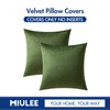 MIULEE Pack of 2 Velvet Soft Solid Decorative Square Throw