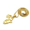 Fashion 21 Unisex Rough Felling Texture Africa Map Shape Pendant