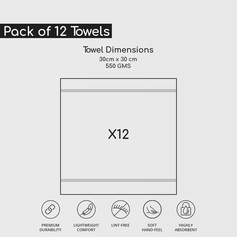 The London Linens Luxury Face Towels White Flannel Face Cloth-