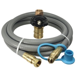 M.B. Sturgis Inc. 1/2" ID Ball Valve Quick Disconnect Natural Gas Grill Connector Kit (6 Feet)