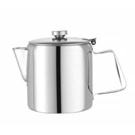 HENDI Coffee/Tea Pot with Hinged Lid, Coffee Pot, Kettle, Drip Kettle, Coffee, 1.5 L, Diameter 120 x (H) 158 mm, Stainless Steel