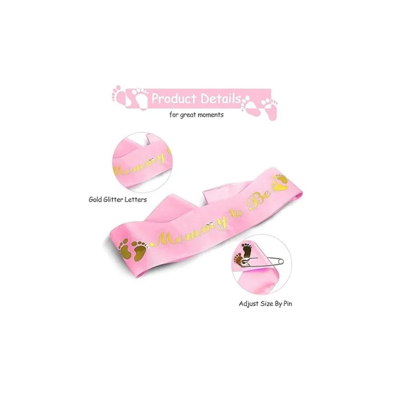 Baby Shower De Banda Mom Dad To Be 2 Piezas