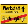 Daged Workshop Eindrinlinge Sticker 23 x 16 cm Sign Sticker