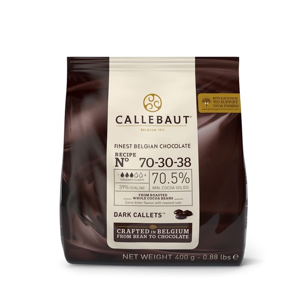 Callebaut Dark Chocolate Drops 70% 400g Bag