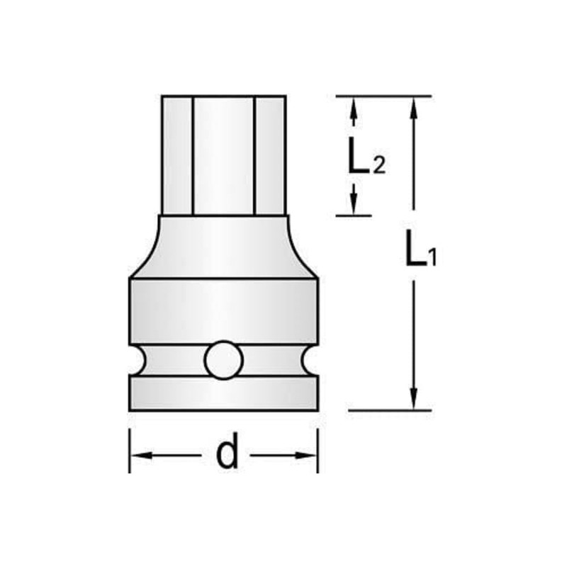 Gedore 1956477 Hexagon Socket 3/4 0.6 inch (14 mm)
