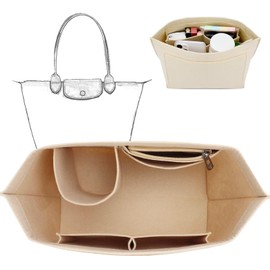 Eroionet Bag Organiser for Longchamp S, Organiser for Longchamp Bag, Ideal for Longchamp Bag Women and Shopper - Handbag Organiser for Longchamp (8.2 x 6.7 x 5.1 inches)