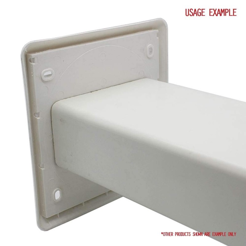 Kair White Louvred Wall Vent Grille 155mm External Dimension with