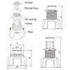 Wirquin 30719767 Multi use, Height Adjustable Shower Tray Feet -