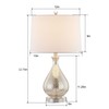 Maxax Glass Table Lamp Set of 2 for Living Room,