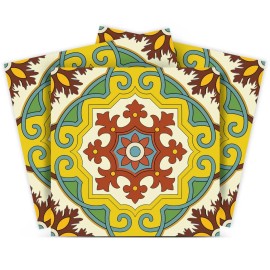 HomeRoots 4" X 4" Fortuna Peel and Stick Removable Tiles