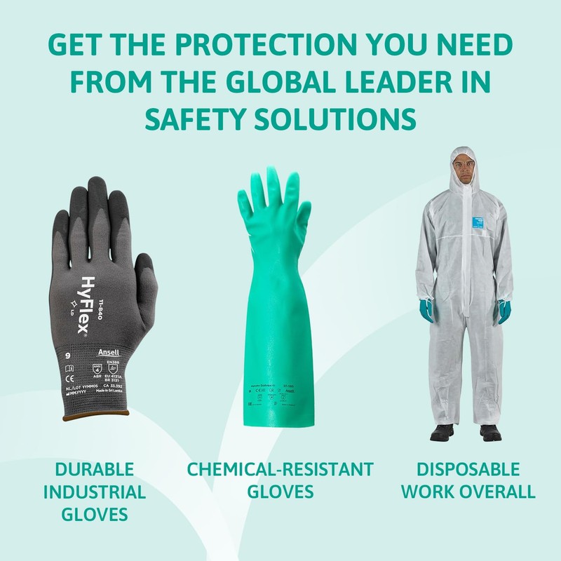 Ansell MicroFlex 93-852 Nitrile Disposable Gloves, Black Disposable Gloves, Work