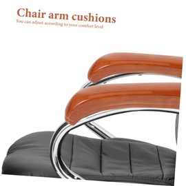VILLCASE 1 Pair of Armrest Pads for Office Chairs Wooden Armrest Replacement Parts for Office Chairs Universal Arm Rests Comfortable and Adjustable for Ergonomic Comfort