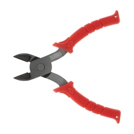 BUBBA 7" Wire Snips with Spring-Loaded Non-Slip Grip Handle for Cutting Wire, Leaders or Cable for Fishing Red