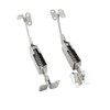 Litoexpe 2pcs Spring Lid Support, Left & Right, Silver Iron