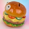 MIJOMA Burger Money Box with Ceramic Eyes - With Lock