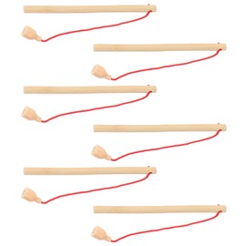 STOBOK 6Pcs Wooden Magnetic Fishing Poles Magnetic Fishing Rods Wooden Magnetic Fishing Game for Kindergarten Preschool Girl Boy