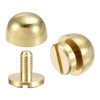 uxcell 10x6mm Round Studs Rivet Purse Handbag Feet Spike Brass