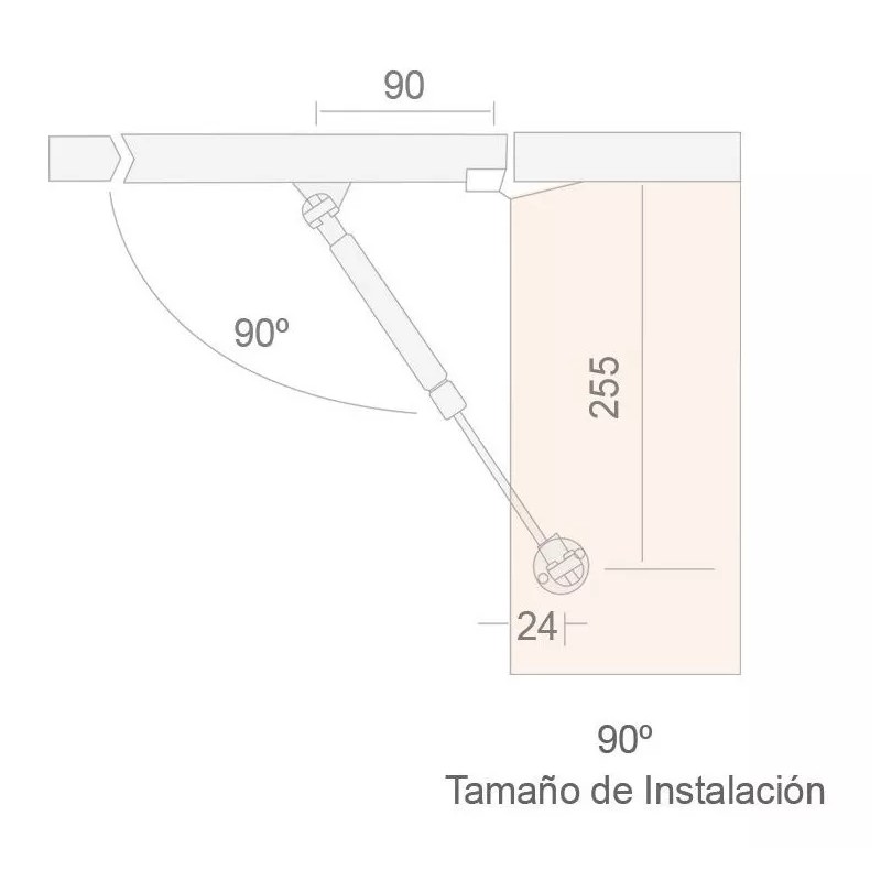 LIZOFERTAS Pistón Amortiguador De Gas Para Puertas De Cocina Closet