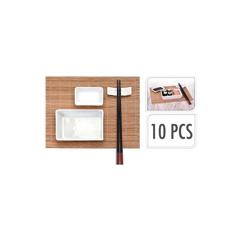 10 Piece Sushi Set - 2 x Sushi Plates, 2