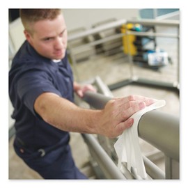 Tork 5301505 Heavy-Duty Cleaning Cloth, 12.6 x 13, White, 50/Pack, 6 Packs/Carton