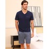 Bresdk Men's Pyjamas Short Cotton Summer Set for Men Sleepwear