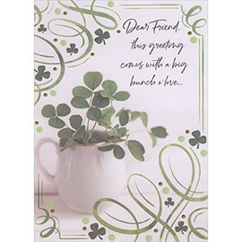 Designer Greetings White Mug Holding Shamrocks Photo: Big Bunch o' Love St. Patrick's Day Card for Friend