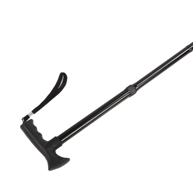 Folding Walking Cane for Men Women T Handle Wrist Strap