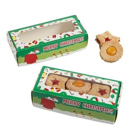 Fun Express 7" x 2" Peanuts Snoopy & Woodstock Merry Christmas Cookie Treat Boxes - 12 Pc.