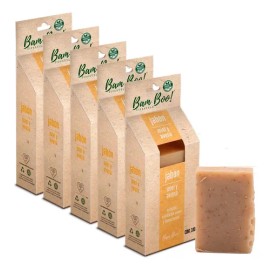 5 Pack Jabón Artesanal Natural Miel Avena 100 G Bam Boo                                                                                               