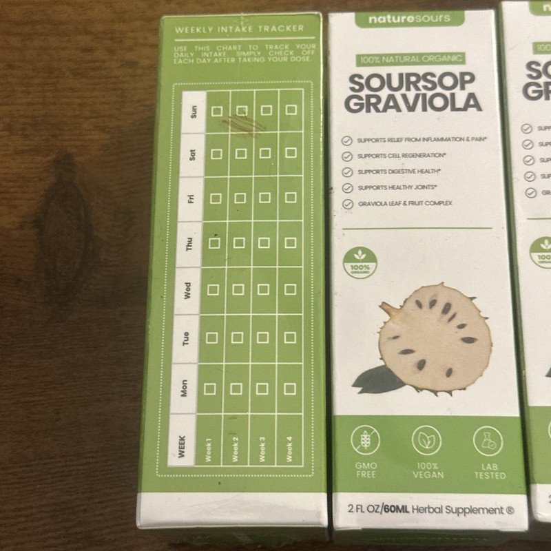 Naturesours (3) Naturesours Soursop Graviola Herbal Supplement (2 Fl oz/60ML)