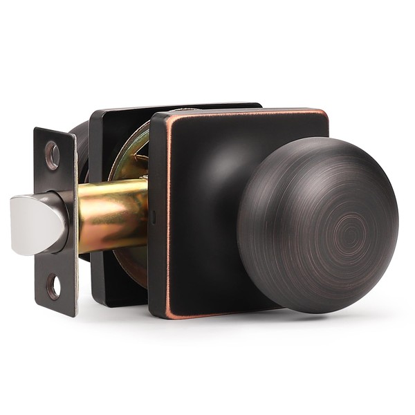 GOBEKOR 1 Pack Passage Door Knobs Interior Oil Rubbed Bronze