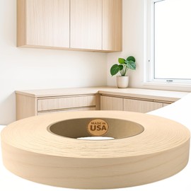 Edge Supply Birch 3/4 in x 50 ft Roll – Pre-Glued Iron On Wood Veneer Tape – Wood Veneer Edge Banding Tape with Hot Melt Adhesive, Smooth Sanded Finish Ideal for Furniture & DIY, Made in USA