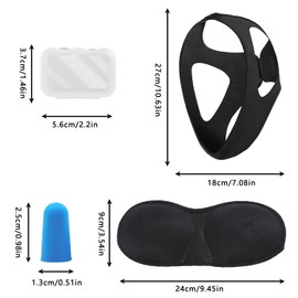 XFSRG Anti Snoring Chin Strap, Breathable Anti Snoring Device, Effective Snoring Solution, Chin Strap to Stop Snoring for Men and Women, Improving Sleep Quality