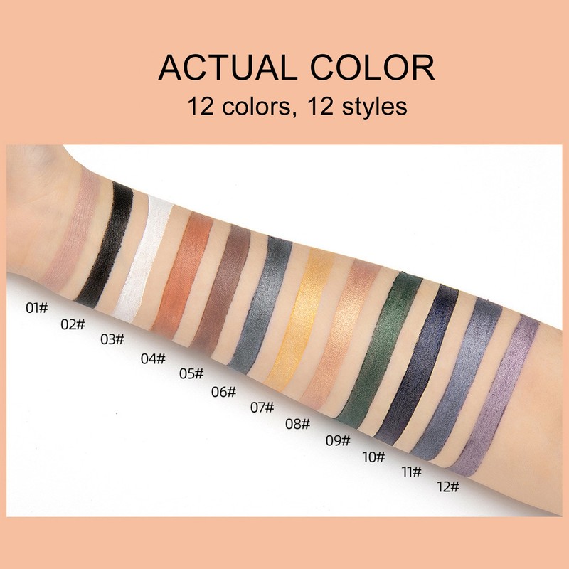 12pcs Eye Shadow Stick Waterproof Eyeshadow Stick Matte Eye Shadow