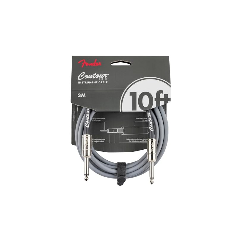 Fender フェンダー Contour 10ft（約3m） Cable Inca Silver ギターケーブル
